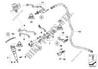 Rail haute pression/injecteur/conduite pour BMW 116i 2.0
