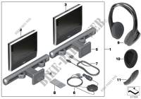DVD-System Tablet Post équipement/transformation/access. X4 bmw-voiture 2013 X4 35dX 58967