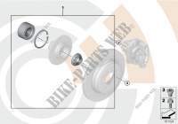 Kit réparation roulement de roue arrière pour BMW 116i 2.0