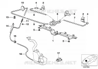 Pièces de dispositif de lave glace pour BMW 740iL