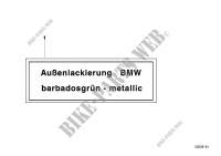 Plaque peinture exterieure metallique pour BMW 318is de 1989