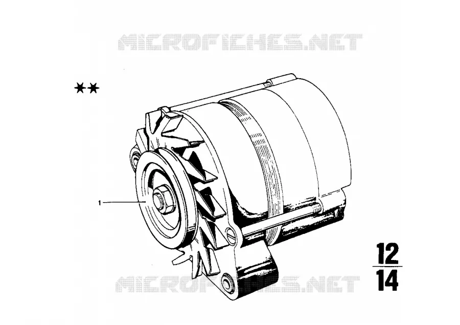 Alternateur BMW BMW CLASSIC 1500-2000CS 1966 2000tilux M 2000tilux