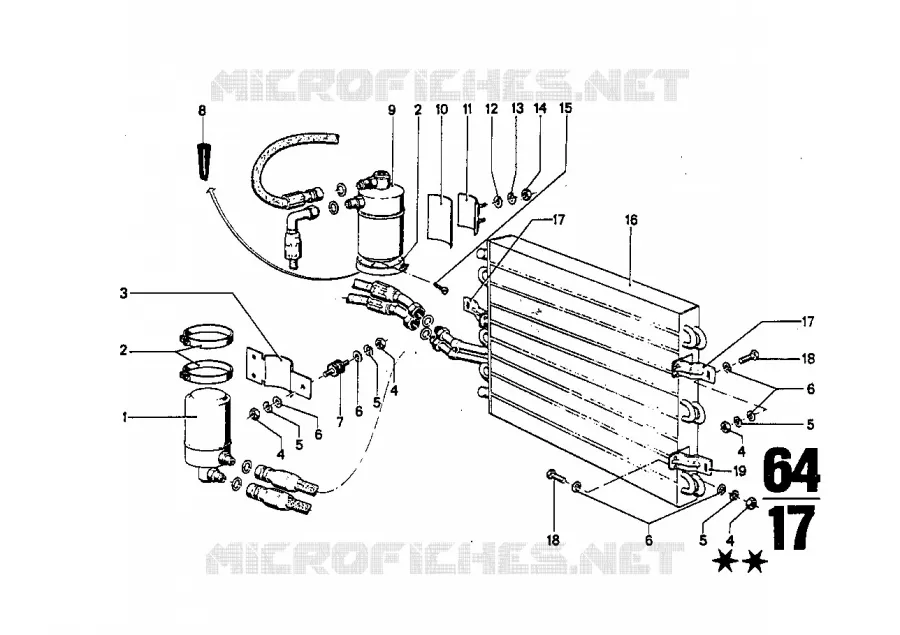 Appareil de climatisation pieces rapp. BMW BMW CLASSIC 2.5CS-3.0CSL 1974 2.5CS M 2.5CS
