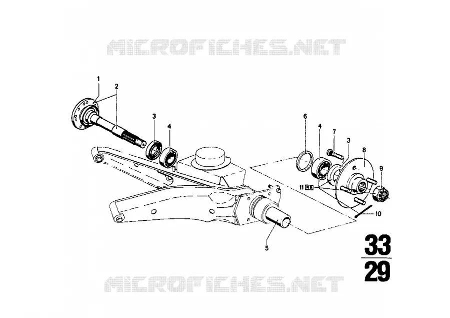Arbre de roue ar roulement de roue BMW BMW CLASSIC 1500-2000CS 1968 2000 A 2000