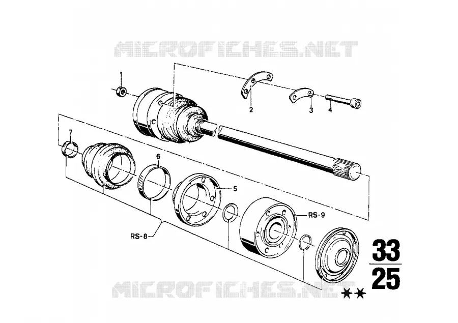 Arbre de sortie BMW BMW CLASSIC 1500-2000CS 1969 2000 M 2000