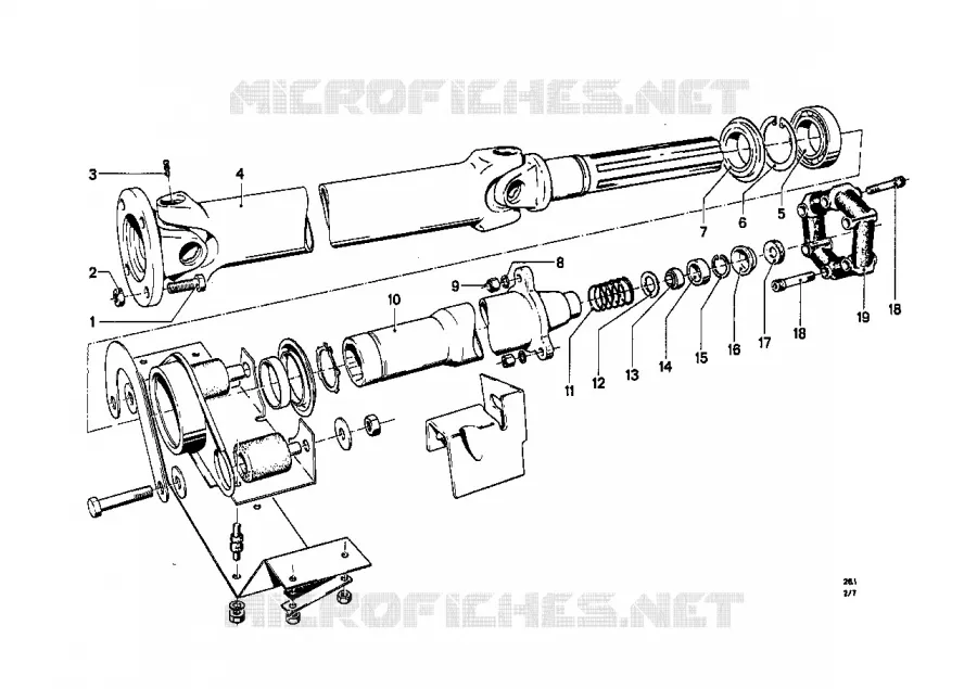 Arbre de transm.,flector/palier interméd BMW BMW CLASSIC 1500-2000CS 1963 1800 M 1800