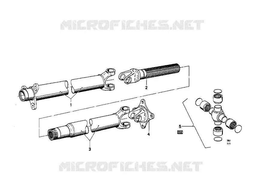 Arbre de transm.,flector/palier interméd BMW BMW CLASSIC 1500-2000CS 1967 2000C M 2000C