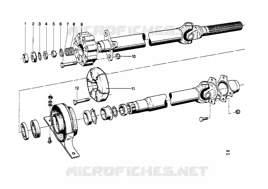 Arbre de transm.,flector/palier interméd BMW BMW CLASSIC 1500-2000CS 1968 2000 A 2000