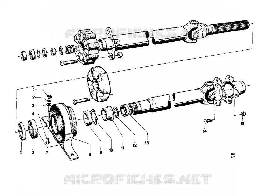 Arbre de transm.,flector/palier interméd BMW BMW CLASSIC 1500-2000CS 1968 2000 M 2000
