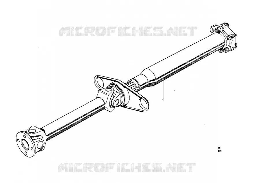 Arbre de transm.,flector/palier interméd BMW BMW CLASSIC 1500-2000CS 1968 2000tilux M 2000tilux
