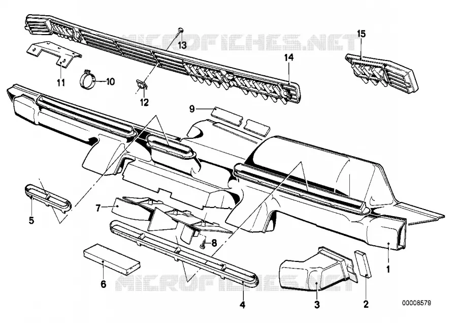 Bouches daeration/caches BMW BMW Série 6 1982 628CSi A 628CSi