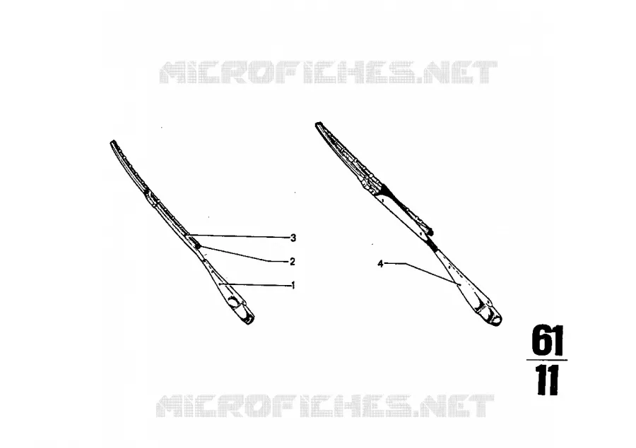 Bras/balai dessuie-glace BMW BMW CLASSIC 2.5CS-3.0CSL 1972 3.0CSL M 3.0CSL