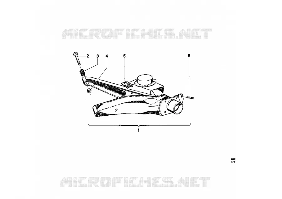 Bras oscillant longitudinal BMW BMW CLASSIC 1500-2000CS 1968 2000 M 2000