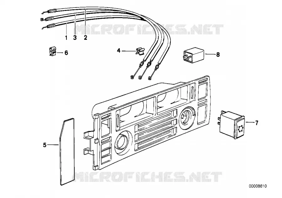 Cable a tirette/interrupt.de climatis. BMW BMW Série 6 1982 628CSi A 628CSi