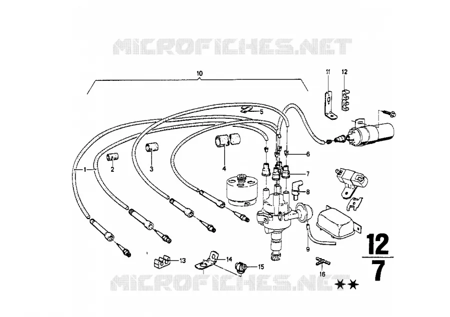 Câble dallumage BMW BMW CLASSIC 1500-2000CS 1967 2000C M 2000C