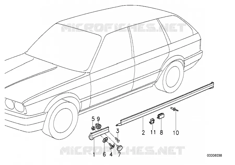 Cache bas de caisse / passage roue BMW BMW Série 3 1987 325i M 325i