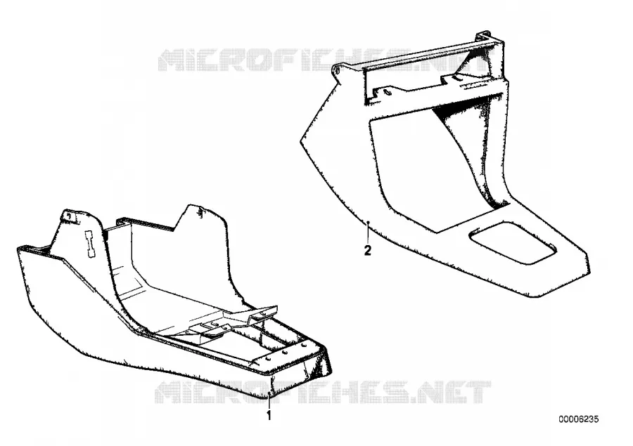 Cache de console centrale BMW BMW Série 5 1982 520i A 520i