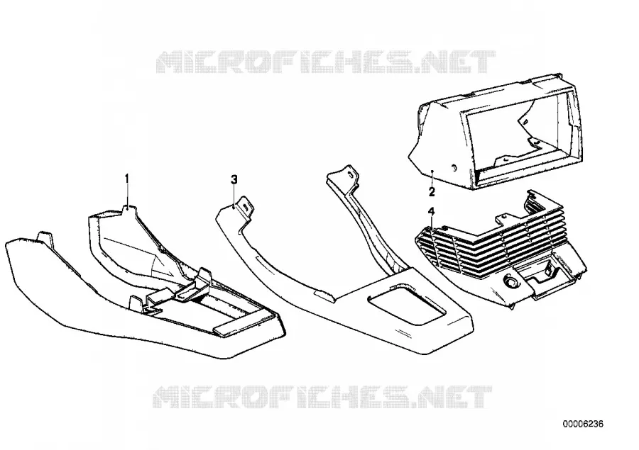 Cache de console centrale BMW BMW Série 5 1985 535i M 535i
