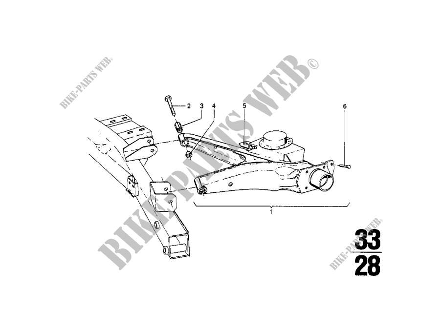 Cadre auxiliere arriere/suspension roues pour BMW 1600