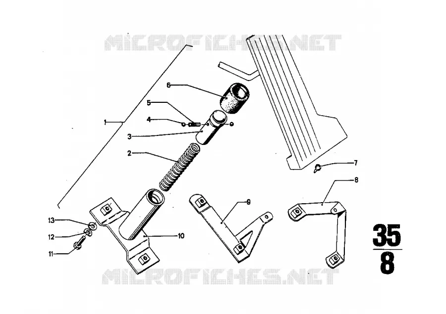 Cde daccelerateur - butee BMW BMW CLASSIC 2.5CS-3.0CSL 1973 3.0CSi M 3.0CSi
