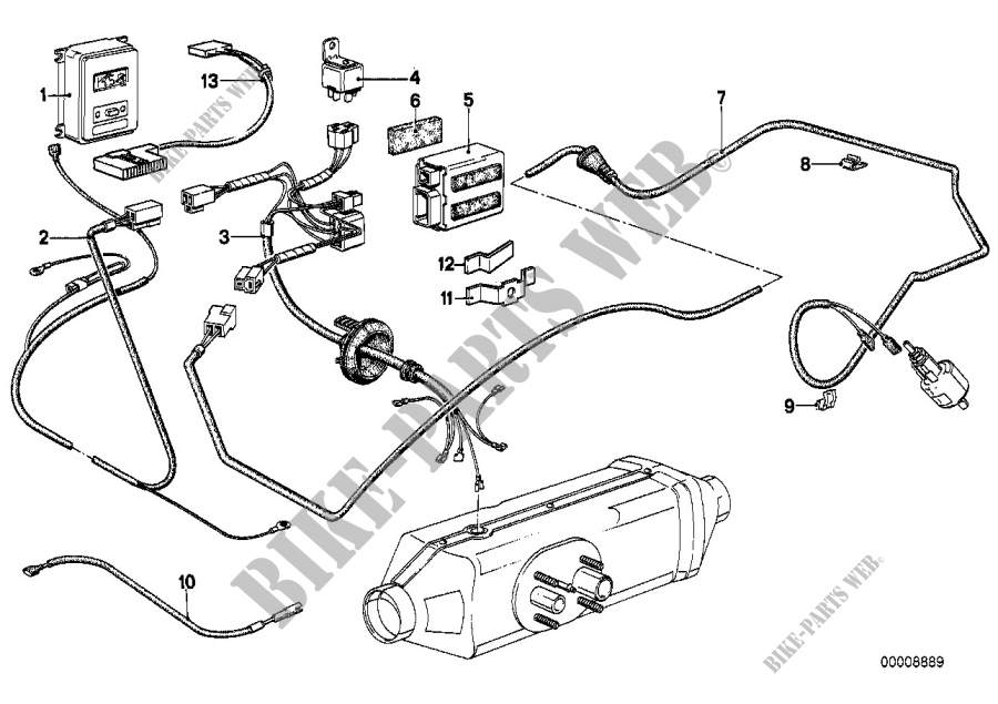 Circuits chauffage additionnel pour BMW 732i