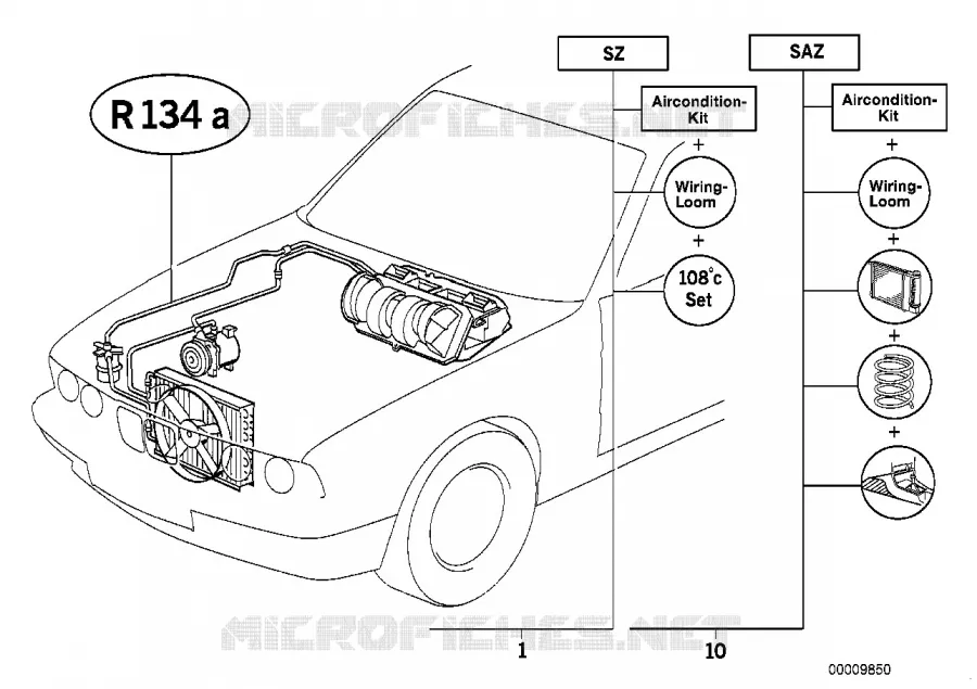 Climatiseur R134A BMW BMW Série 5 1996 525tds A 525tds