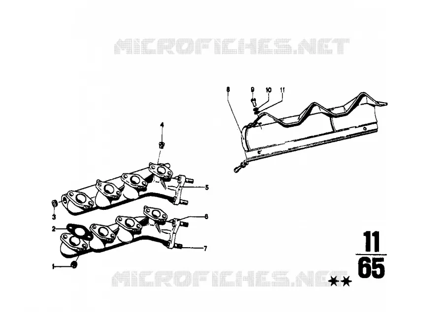 Collecteur déchappement BMW BMW CLASSIC 1500-2000CS 1968 2000 A 2000