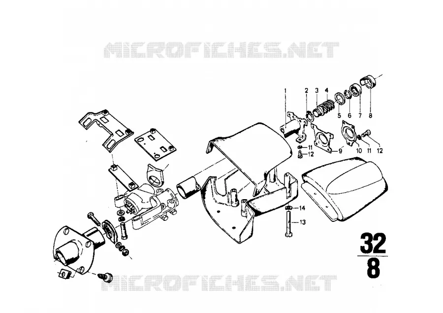 Colonne de direction-pieces de revetem. BMW BMW CLASSIC 1500-2000CS 1965 2000CS M 2000CS