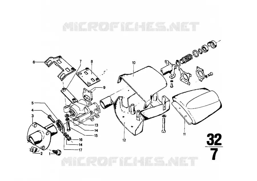 Colonne de direction-pieces de revetem. BMW BMW CLASSIC 1502-2002tii 1971 2002 A 2002
