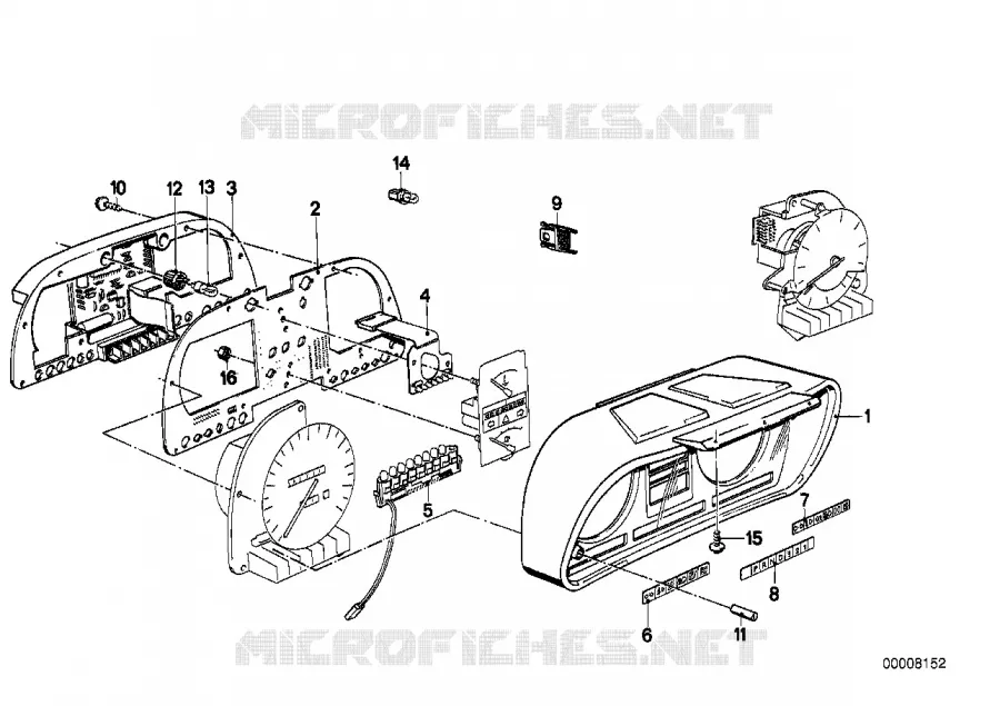 Combine dinstruments, composants BMW BMW Série 7 1982 732i A 732i