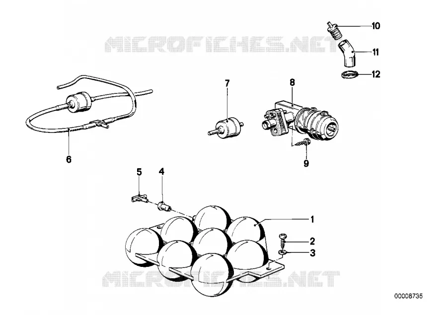 Commande à dépression BMW BMW Série 7 1976 730 M 730