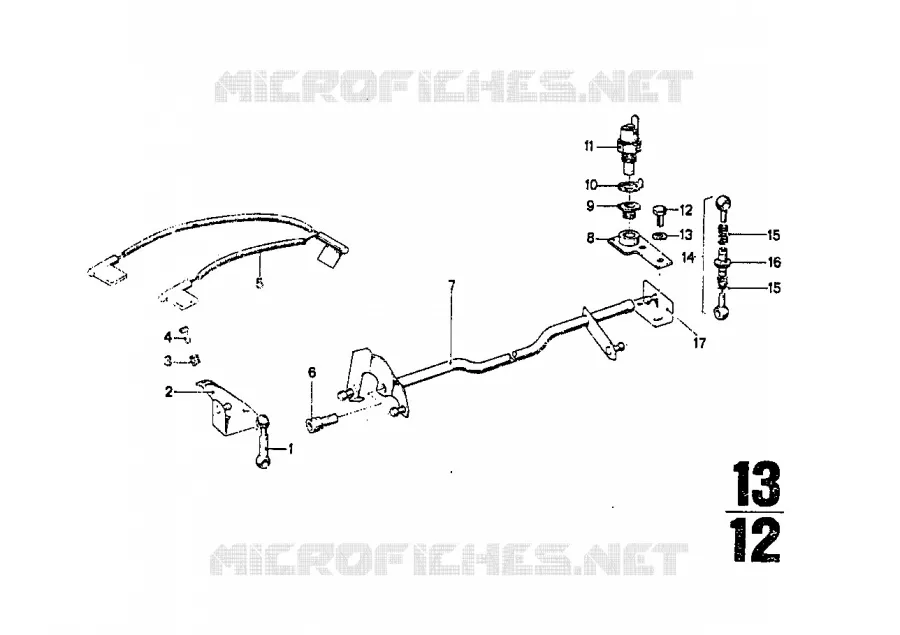 Commande de carburateur BMW BMW CLASSIC 2.5CS-3.0CSL 1974 2.5CS A 2.5CS