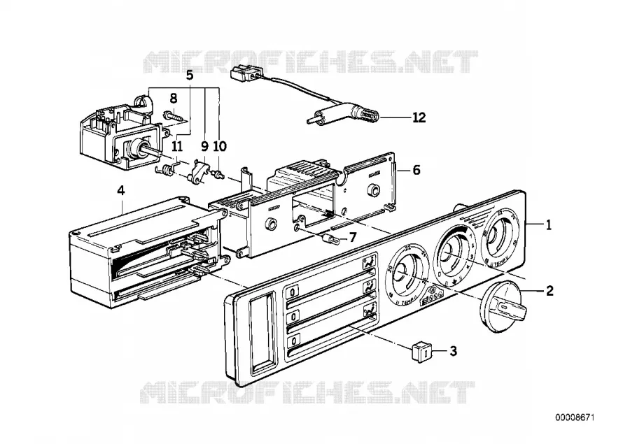 Commande de chauffage avec microfiltre BMW BMW Série 5 1989 M5 3.6 M M5 3.6