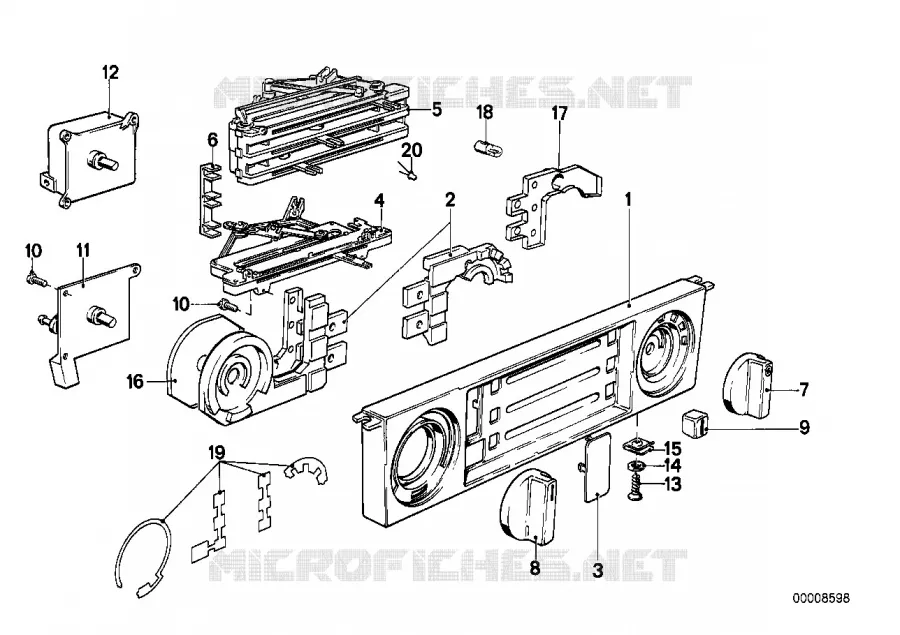 Commande de chauffage/climatisation BMW BMW Série 5 1984 525e M 525e