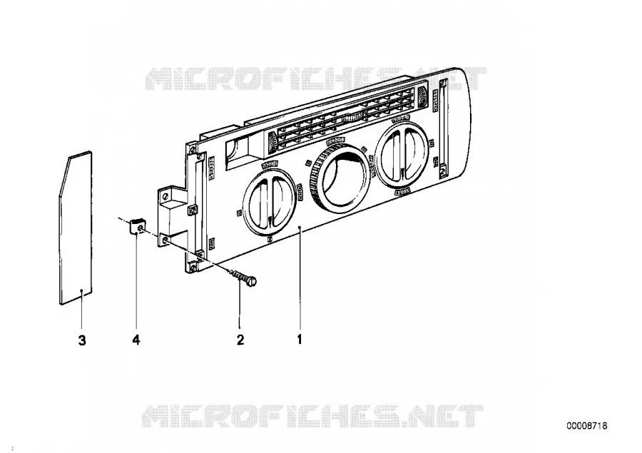 Commande de chauffage/climatisation BMW BMW Série 6 1979 635CSi A 635CSi