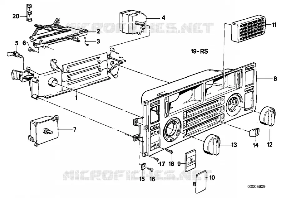 Commande de chauffage/climatisation BMW BMW Série 6 1982 635CSi M 635CSi