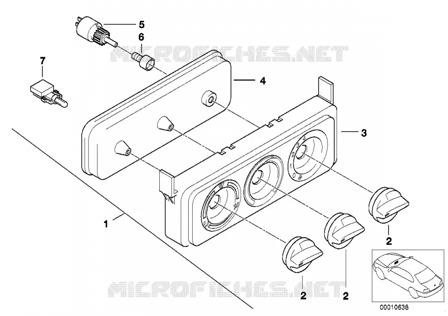 Commande de chauffage/climatisation BMW BMW Z3 1996 Z3 2.8 N Z3 2.8
