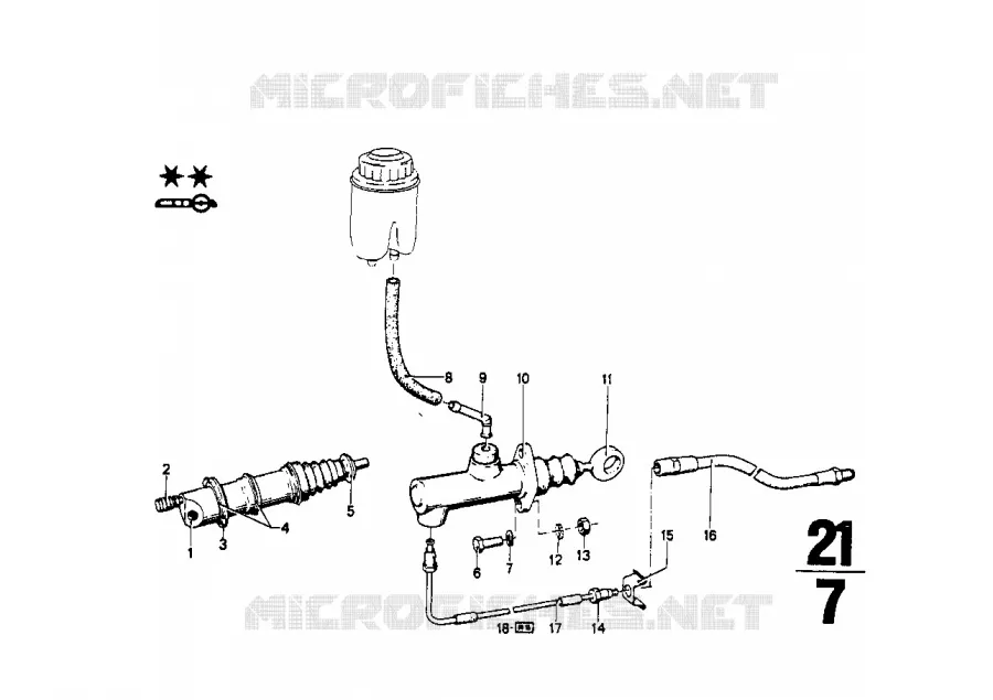Commande dembrayage BMW BMW CLASSIC 1502-2002tii 1971 2000 A 2000