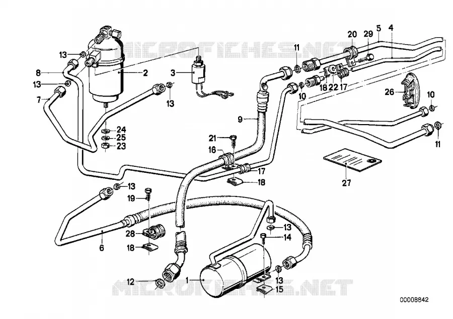 Conduite de refrigerant BMW BMW Série 6 1979 628CSi A 628CSi