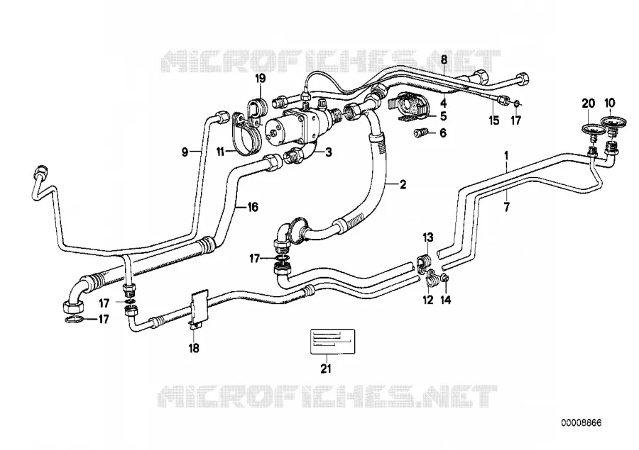 Conduite de refrigerant BMW BMW Série 6 1982 628CSi M 628CSi