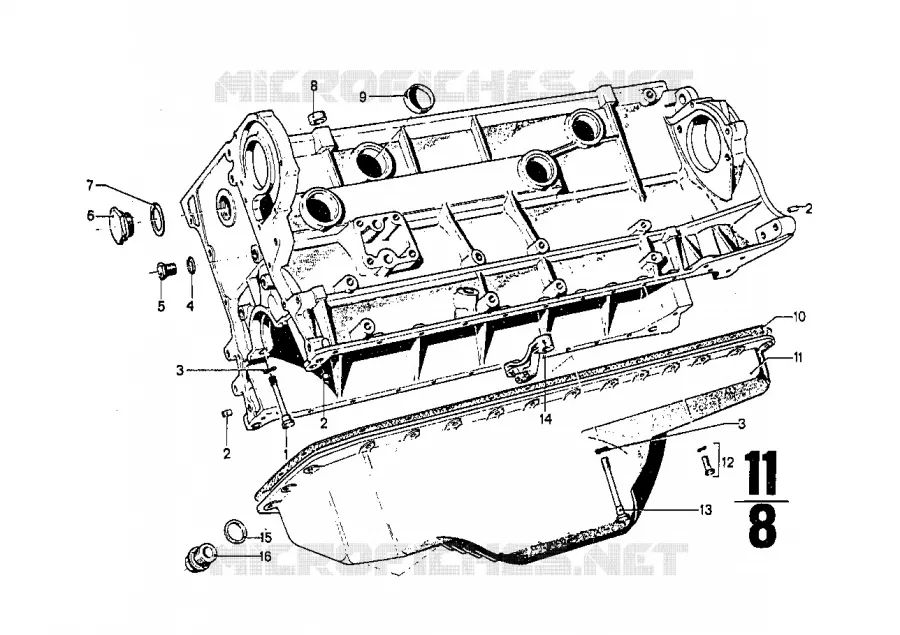 Couvercle de carter-moteur BMW BMW CLASSIC 2.5CS-3.0CSL 1968 2800CS M 2800CS