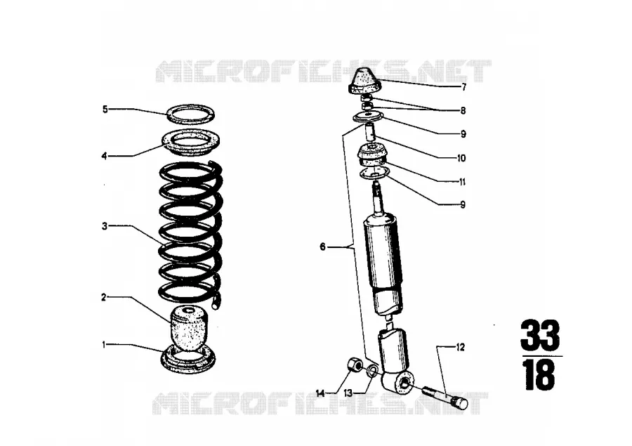 Detail pieces de la suspention complete BMW BMW CLASSIC 2.5CS-3.0CSL 1972 3.0CSi A 3.0CSi