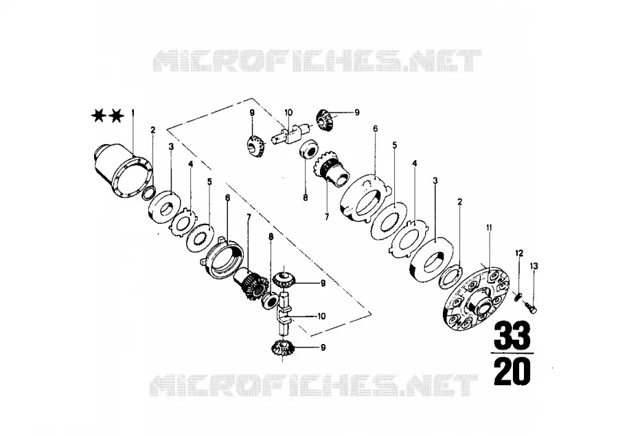 Detail pieces differentiel autobloqu.40% BMW BMW CLASSIC 1500-2000CS 1969 2000 M 2000