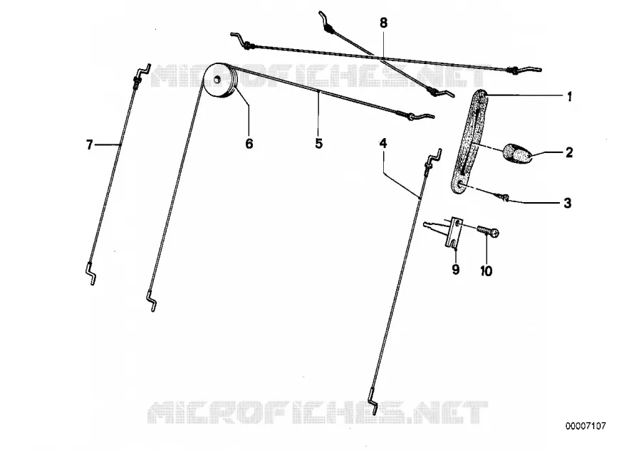 Deverrouillage de dossier de siege avant BMW BMW Série 6 1982 628CSi M 628CSi