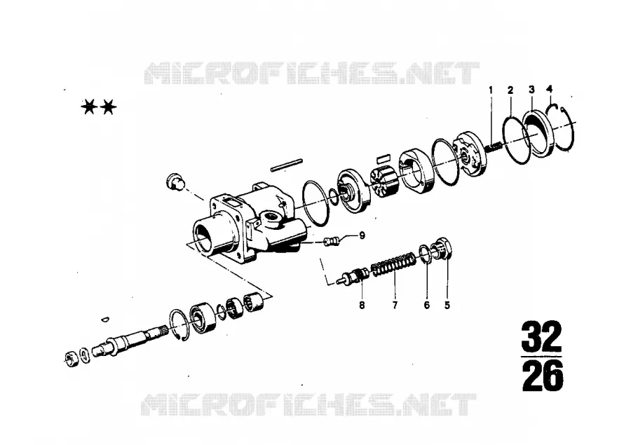 Direction hydraulique-Pompe ailet.tandem BMW BMW CLASSIC 2.5CS-3.0CSL 1969 2800CS A 2800CS