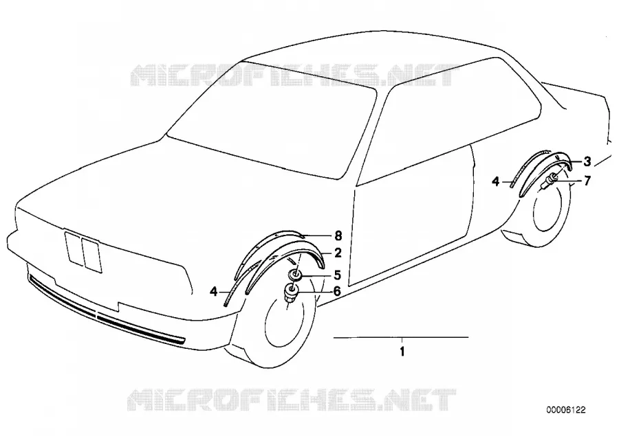 Ecran douverture de roue M technic BMW BMW Série 6 1982 628CSi A 628CSi