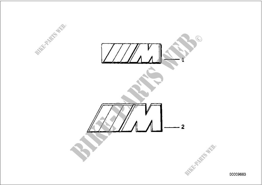 Emblème M pour BMW 525i