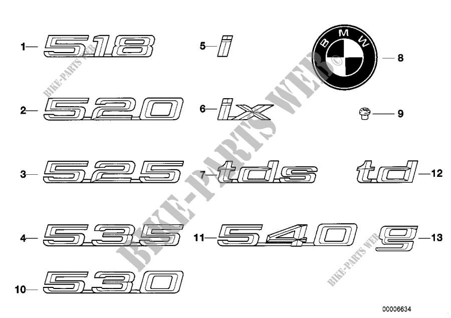 Emblèmes / plaques pour BMW 520i