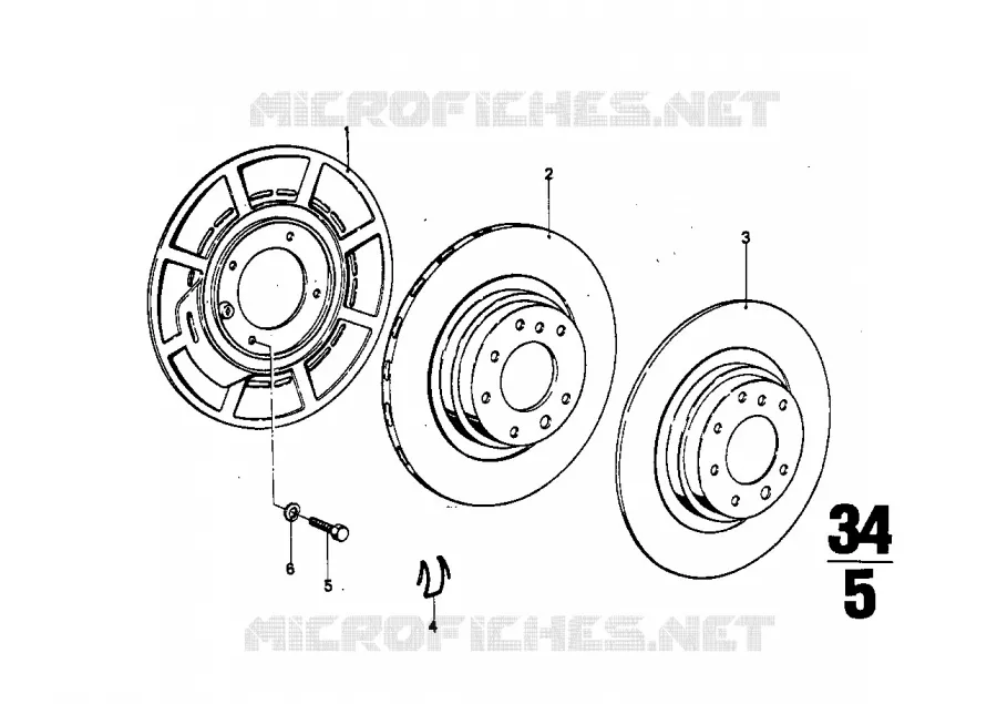 Frein de roue ar-disque de frein BMW BMW CLASSIC 2.5CS-3.0CSL 1972 3.0CSi A 3.0CSi