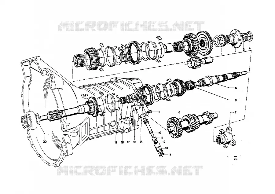 Getrag 242 jeu de roue, pieces detachees BMW BMW CLASSIC 1500-2000CS 1966 2000ti M 2000ti